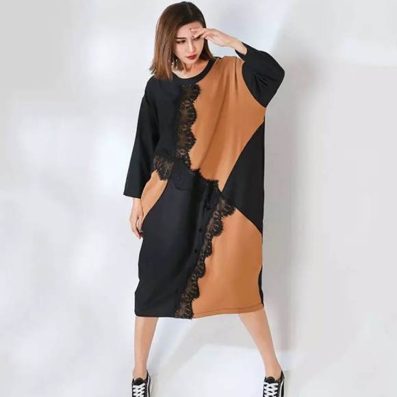 The PISCINA Patchwork Oversize Dress - Picture 1 of 9